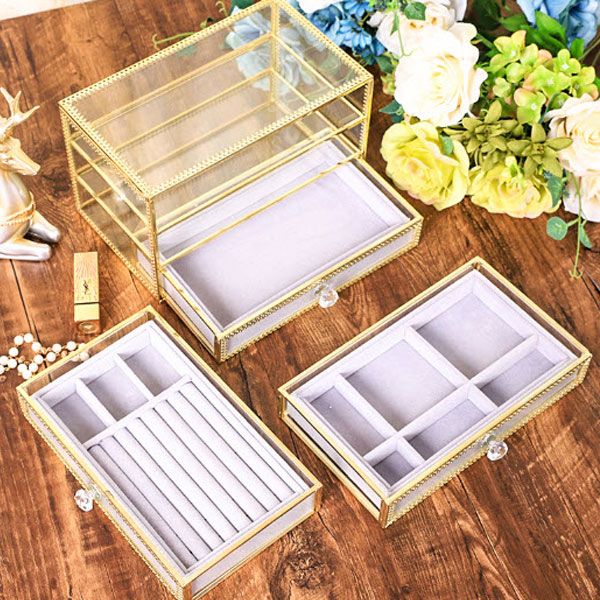 Hộp Đựng Trang Sức 3 Tầng Golden