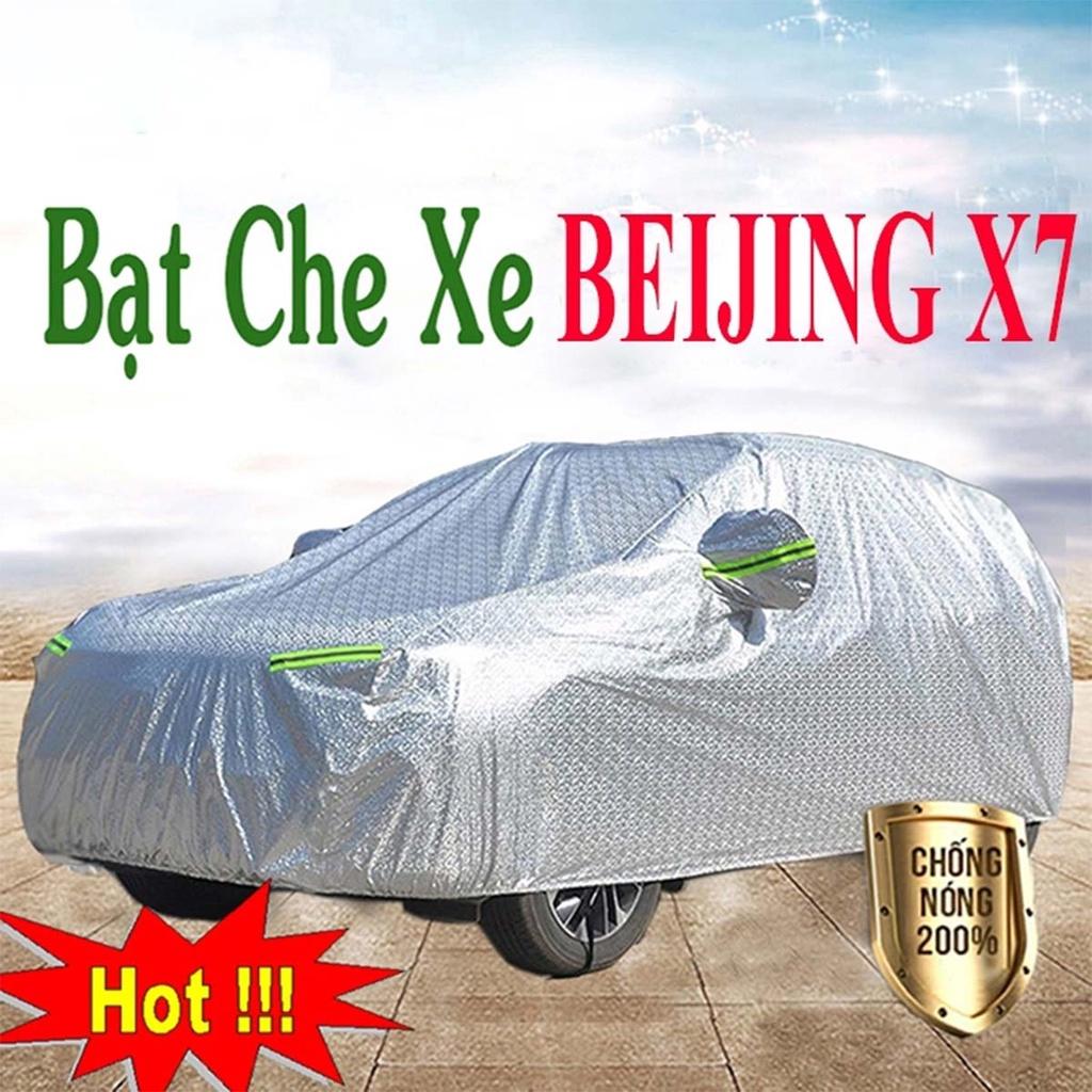 Bạt Phủ Xe Ô Tô Beijing X7 - Bạt Phủ Ô Tô 5 Chỗ 3 Lớp Cao Cấp Chống Mưa, Chống Nắng, Chống Cháy Loại 1