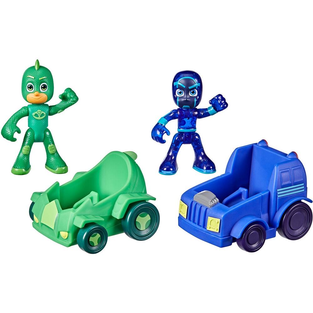Đồ chơi mô hình nhân vật PJ Masks Gekko vs Night Ninja Battle Racers Preschool Toy, Vehicle and Action