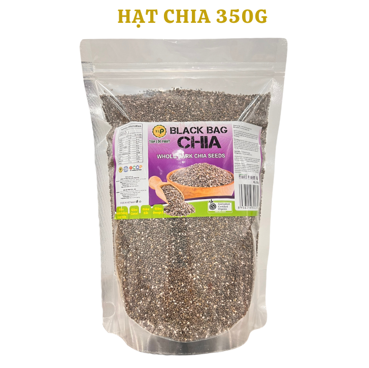 Hạt Chia Úc TLP.100% Organic Ăn Kiêng Giảm Cân Hạt Chuẩn Sạch Đều Đẹp (700g - gồm 2 Gói 350g)