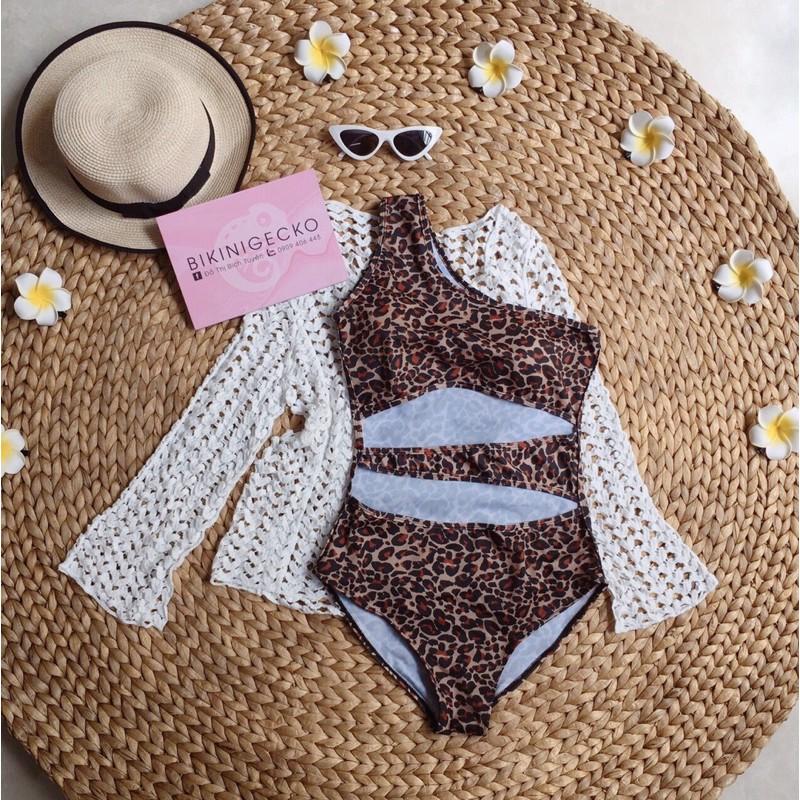 Bikini da báo khoét eo