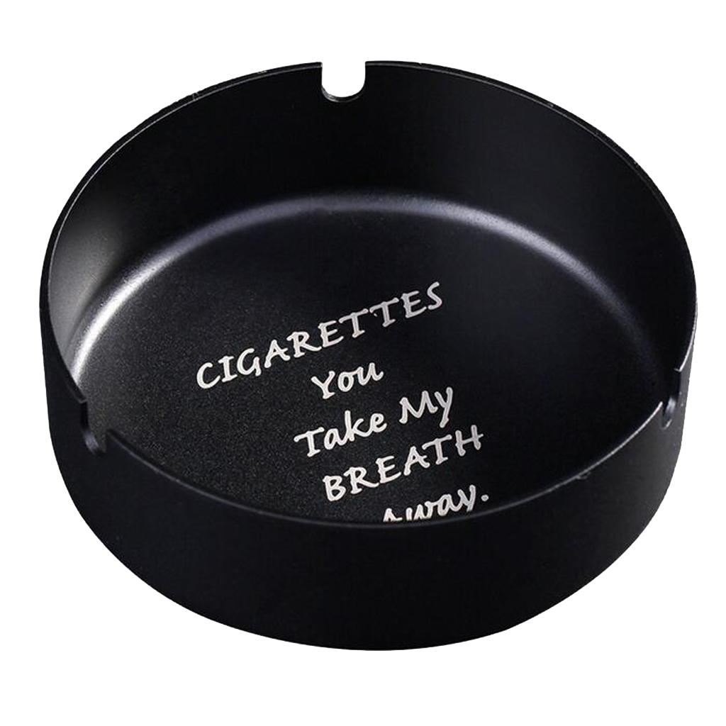 Stainless Steel Ashtray Desktop Tabletop Trash Can Cigar Holder Rack