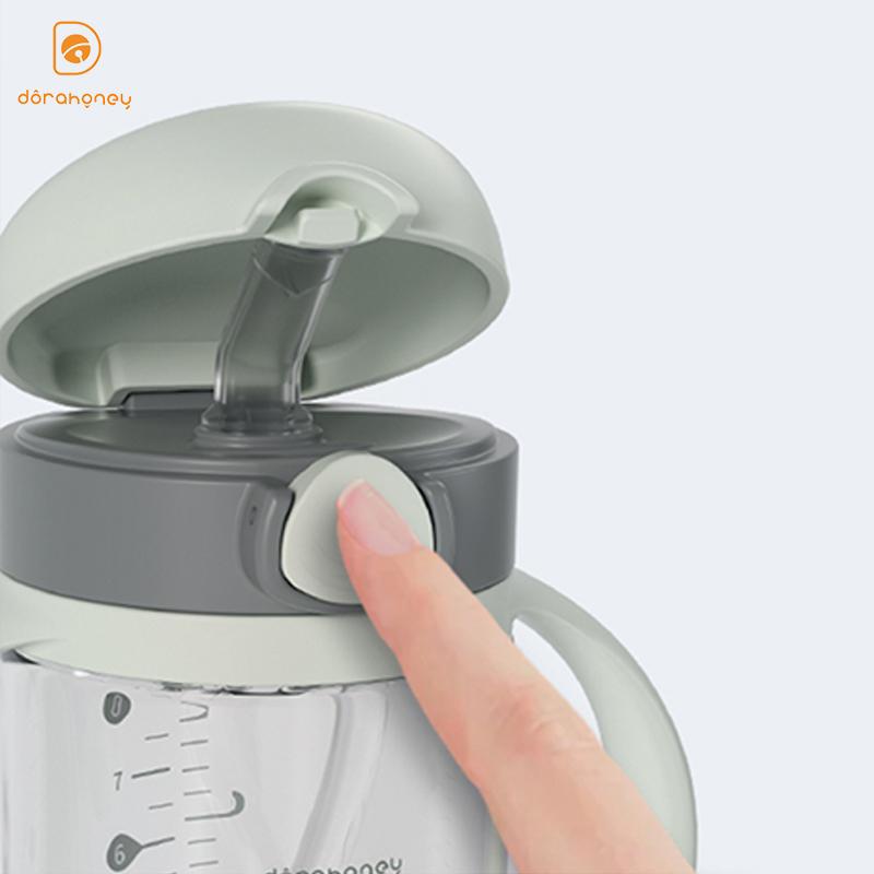 Dorahoney Nước Sữa Cho Bé Bú Bình Chuẩn 240Ml Chống Đầy Hơi Tritan Kid Cho Bé Sippy Cup Có Tay Cầm Cho Bé