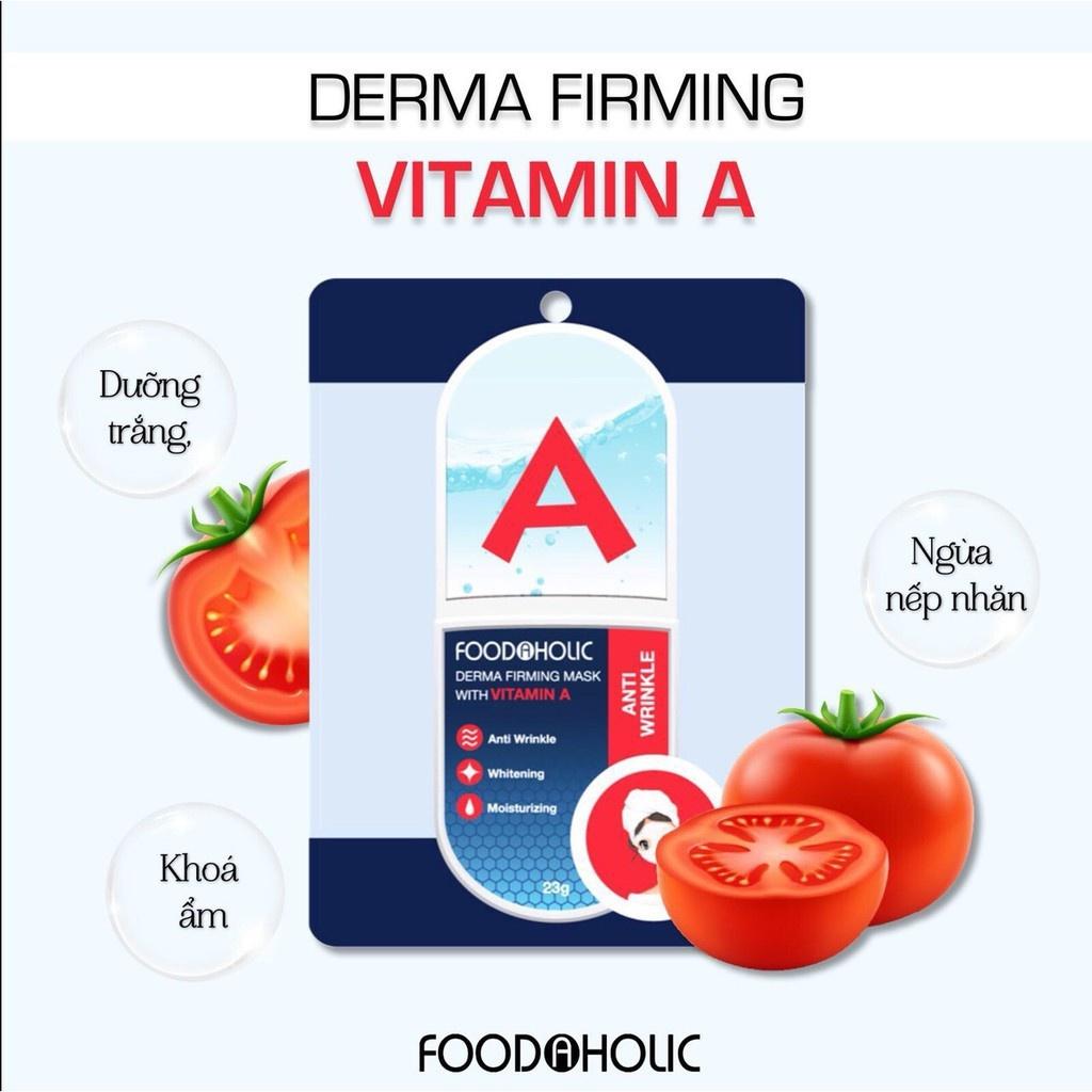 Mặt Nạ Tinh Chất Vitamin A Nâng Cơ, Chống Lão Hoá Foodaholic Derma Firming Mask With VITAMIN A 23g