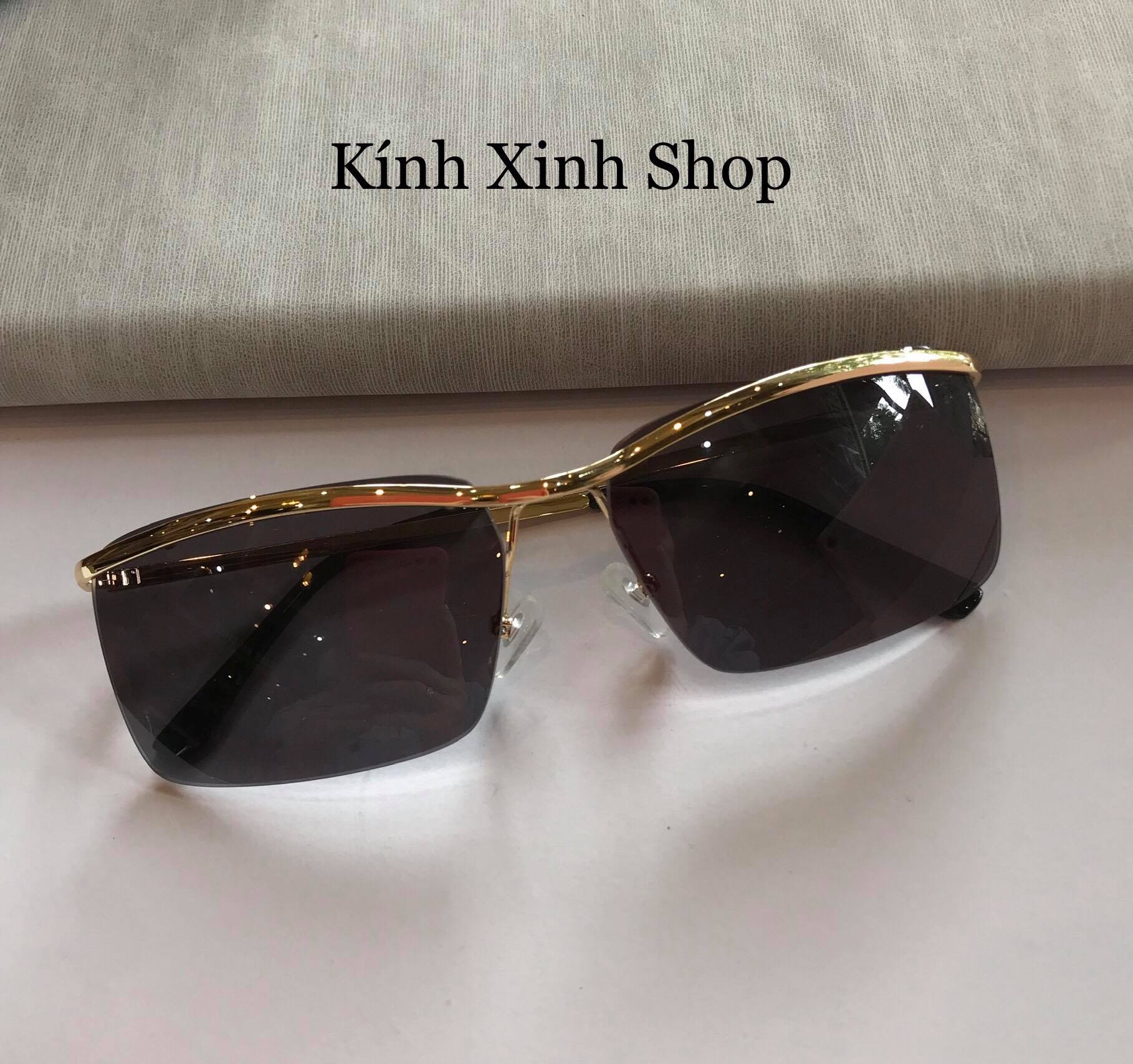 Kính Râm Nam Amor Nửa Viền 14K Gọng Nhỏ Cao Cấp Fullbox Phụ Kiện