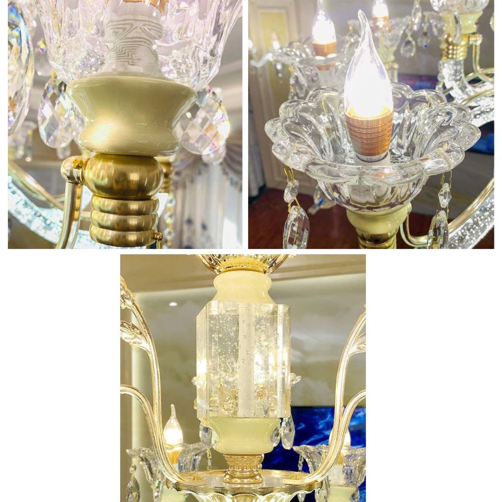 Đèn chùm CAPOS kiểu dáng hiện đại loại 8 tay trang trí nhà cửa sang trọng - kèm bóng LED chuyên dụng.