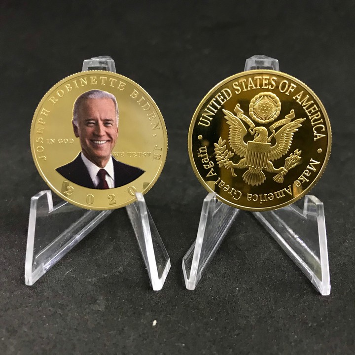 Xu lưu niệm Biden in màu, dùng để sưu tầm, trang trí bàn sách, bàn làm việc, làm quà tặng thú vị - TMT Collection - SP005092