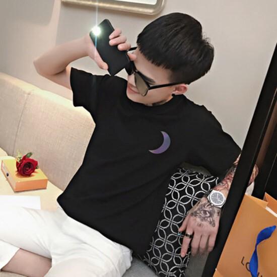 Áo Thun Phản Quang Nam Nữ In hình Mặt Trăng, áo chất, đi đêm, đi phượt bao ngầu, nhìn đã mắt