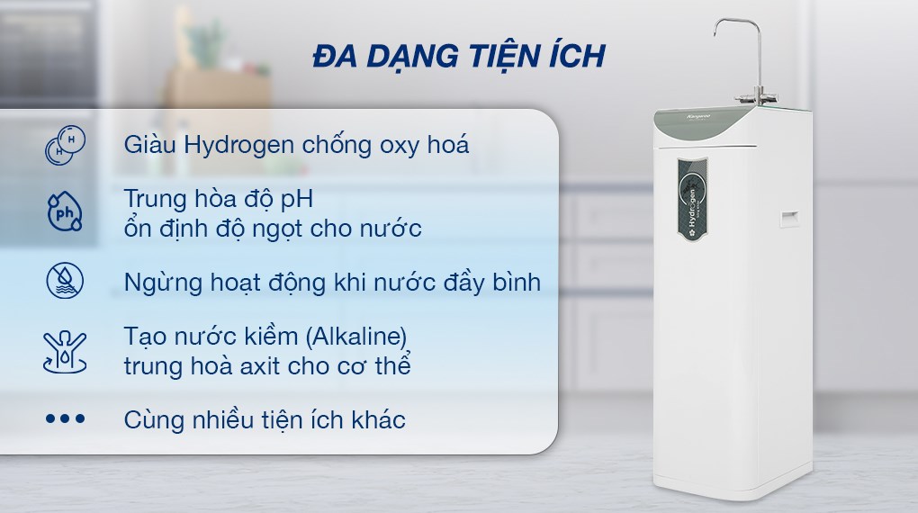 Máy Lọc Nước RO Hydrogen Slim Duo 2 Kangaroo KG100HD2 8 lõi - Hàng Chính Hãng