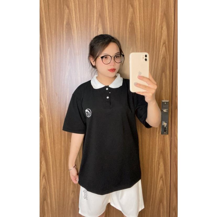Áo polo unisex tay lỡ form rộng , áo thun cổ bẻ nam nữ chất cotton cá sấu mềm và mát, logo thêu – MayLinh shop