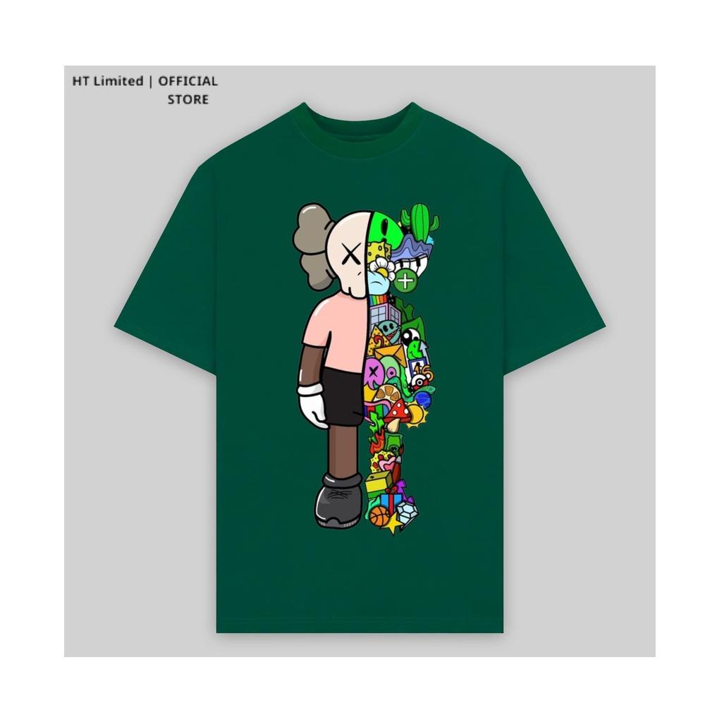 Áo thun tay lỡ thiết kế Unisex họa tiết girl 3d led basic local brand HT Limited, 100% Cotton Cao Cấp dày mát