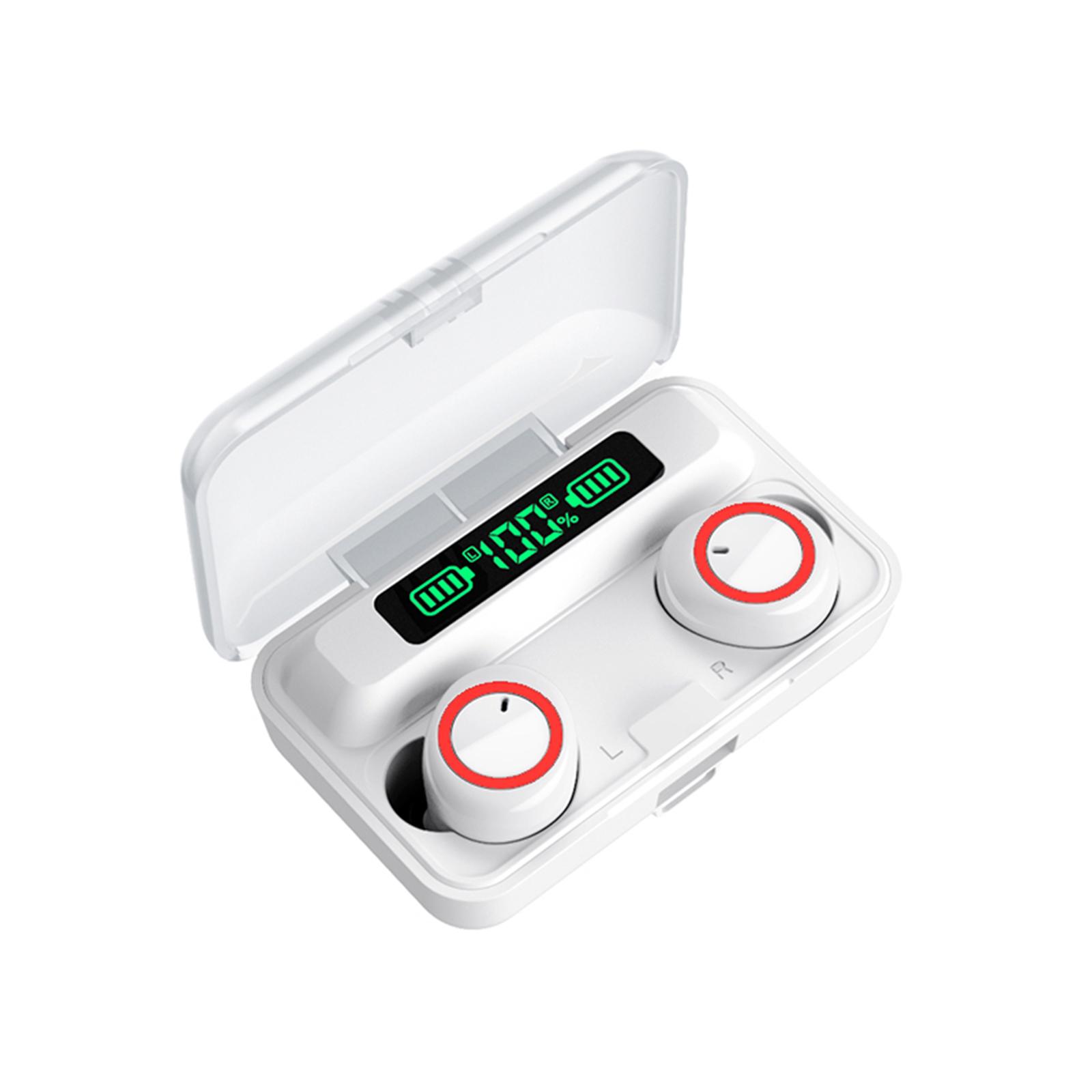 Tai nghe F9-3 Bluetooth 5.1 TWS không dây,điều khiển cảm ứng có hộp sạc 2800mAh và màn hình nguồn Pin Mini