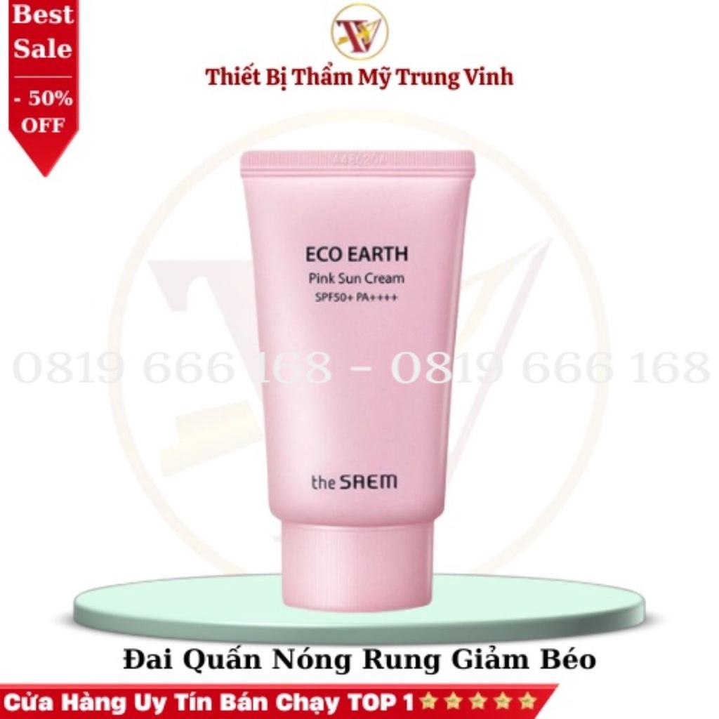 Kem Chống Nắng Kiềm Dầu, Nâng Tone Da Eco Earth Pink Sun Cream ++++