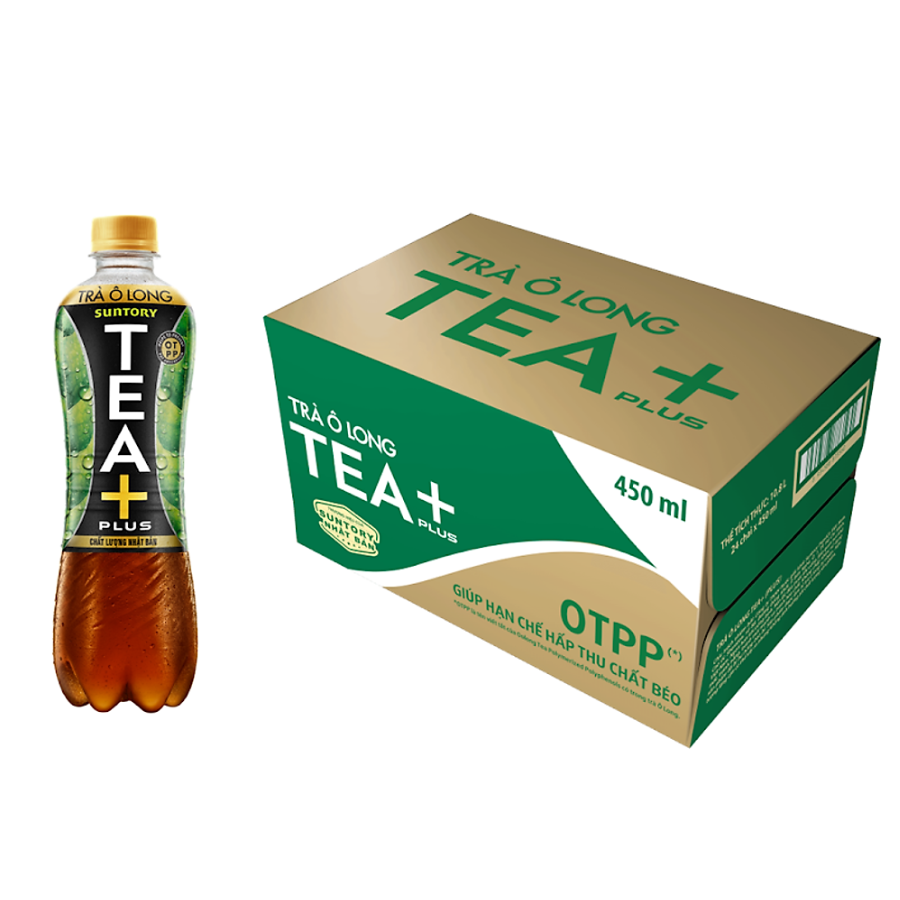 Thùng 24 Chai Trà Ô Long Tea+ Plus (450ml/Chai)