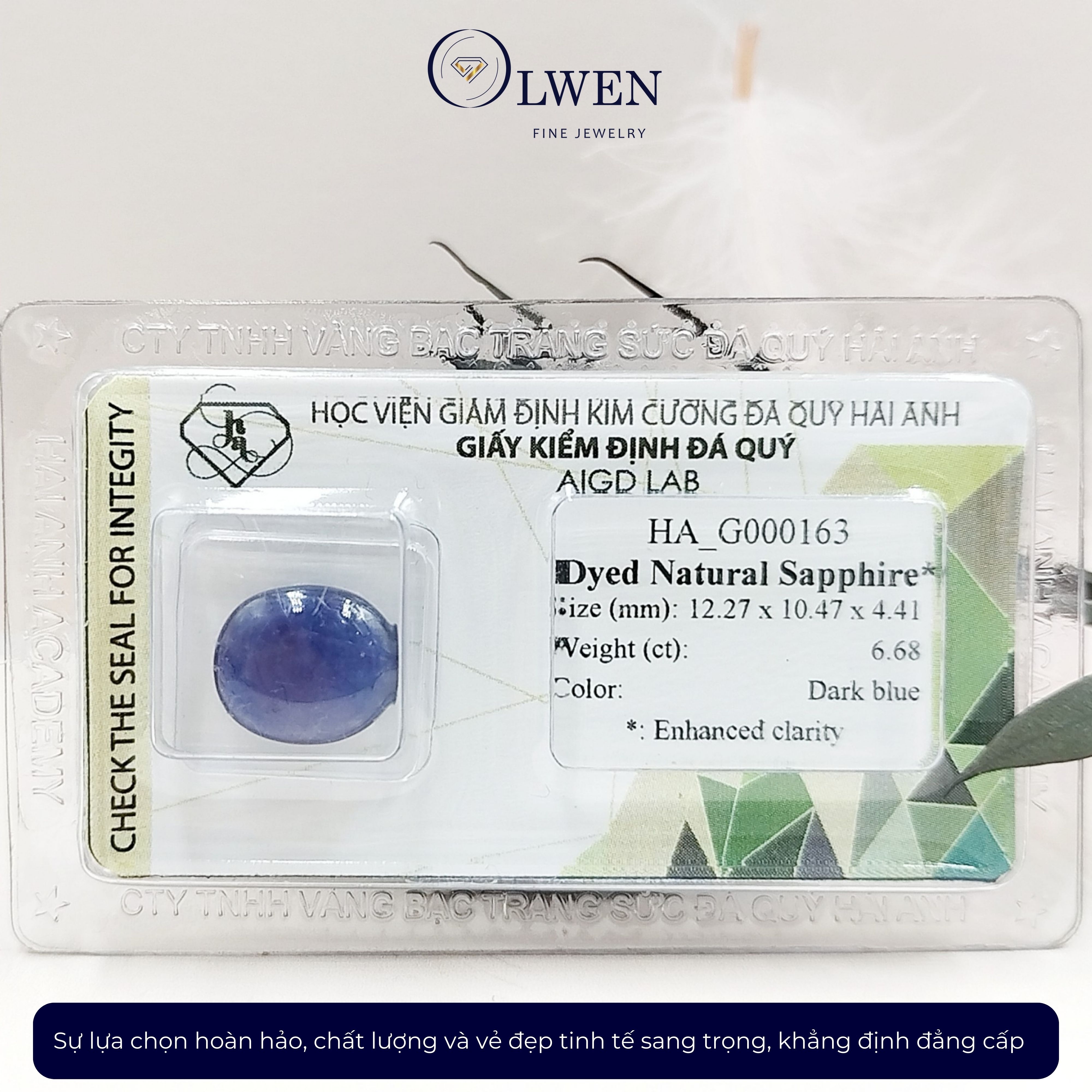 Viên đá Sapphire thiên nhiên HA-G000163