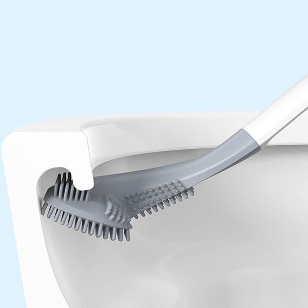 Dụng Cụ Cọ Rửa Nhà Tắm, Nhà Vệ Sinh, Chà Toilet Bằng Silicon Thiết Kế Đường Cong Ưu Việt Giúp Tẩy Sạch Mọi Vết Bẩn