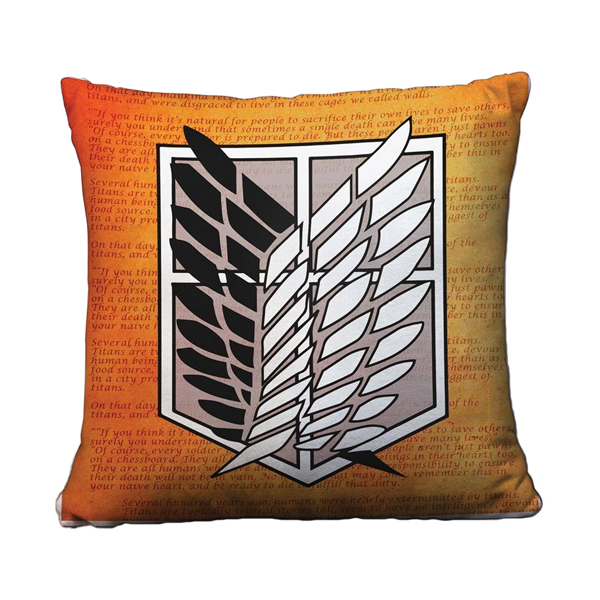 Gối vuông Attack on Titan nâu - GVMA205