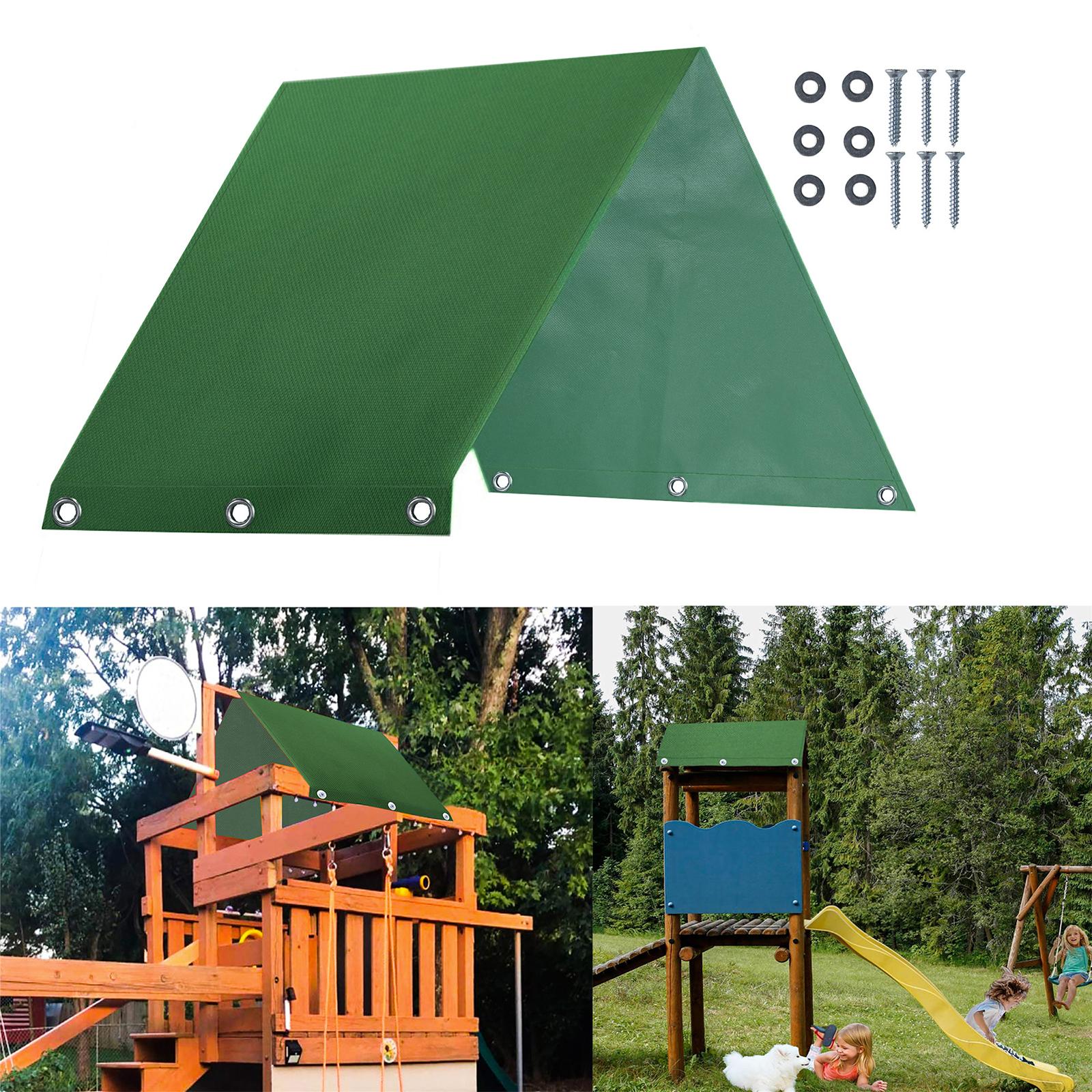 Playground Replacement Canopy Cover Waterproof Outdoor Replacement Sunshade Tarpaulin UV Protection Backyard Canopy