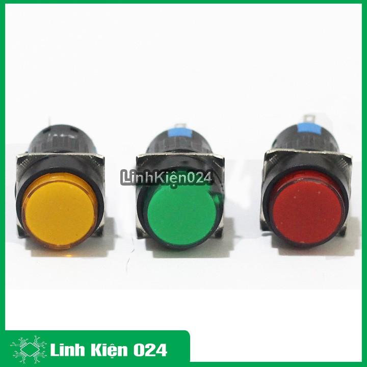 Nút Nhấn Đề 15mm-220VAC AL6- M Nhấn Nhả Có Đèn