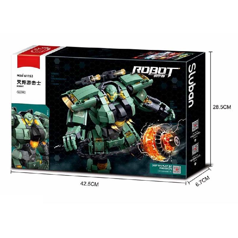 Đồ chơi Lắp ráp Cinder Partisan, Sluban 1153 Pacific Rim, Xếp hình thông minh, Mô hình Người máy bảo vệ Trái Đất