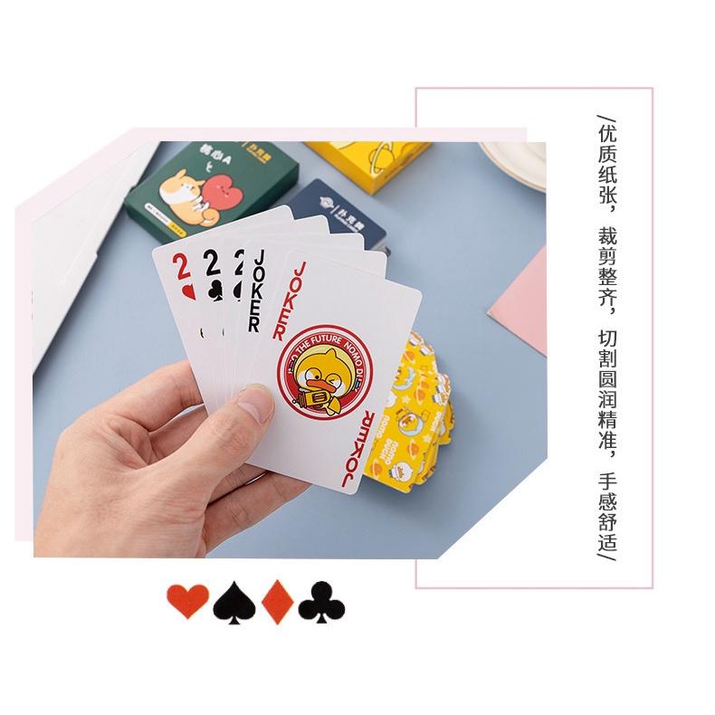 Bộ Bài Tây Hoạt Hình Dễ Thương Poker 52 Lá chất liệu giấy dày và có thể chống nước PK572