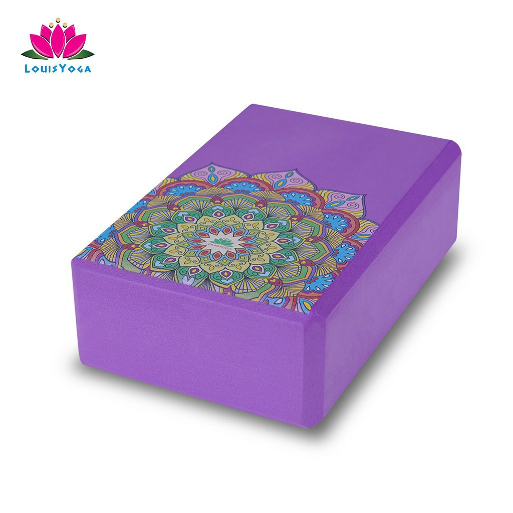 Gạch tập yoga sắc Madala Kích thước: 23x15x7.6cm. Trọng lượng 200g