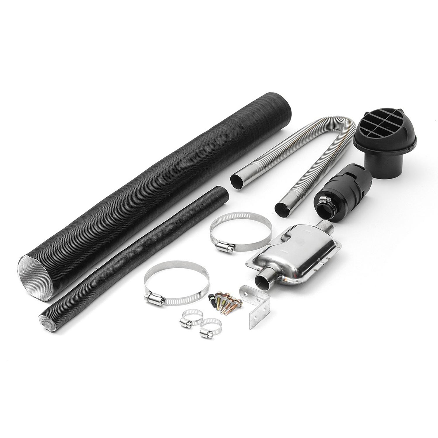 Air Diesel Heater Accessory 24mm Exhaust Silencer Filter Exhaust Kit Intake Pipe Set