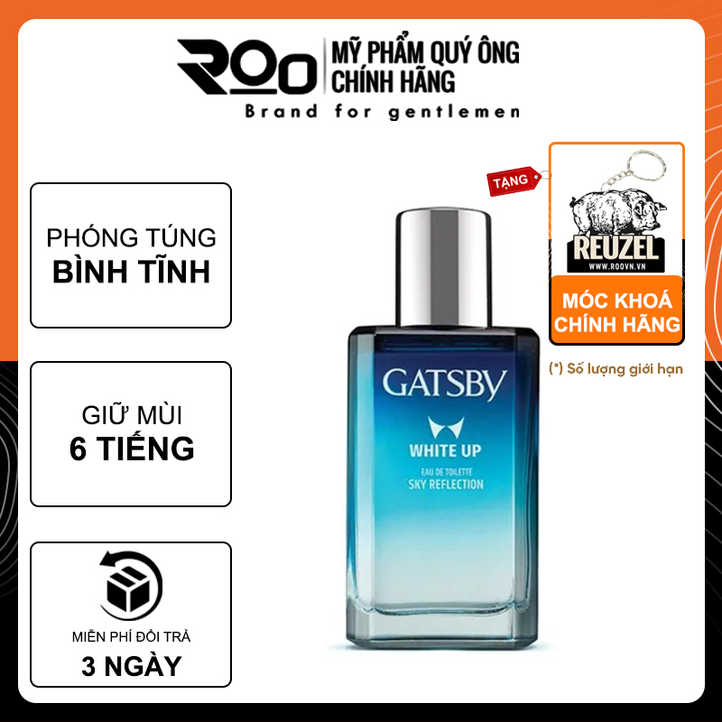 Nước Hoa Nam Gatsby EDT White Up Eau de Toilette - Tặng móc khoá chính hãng