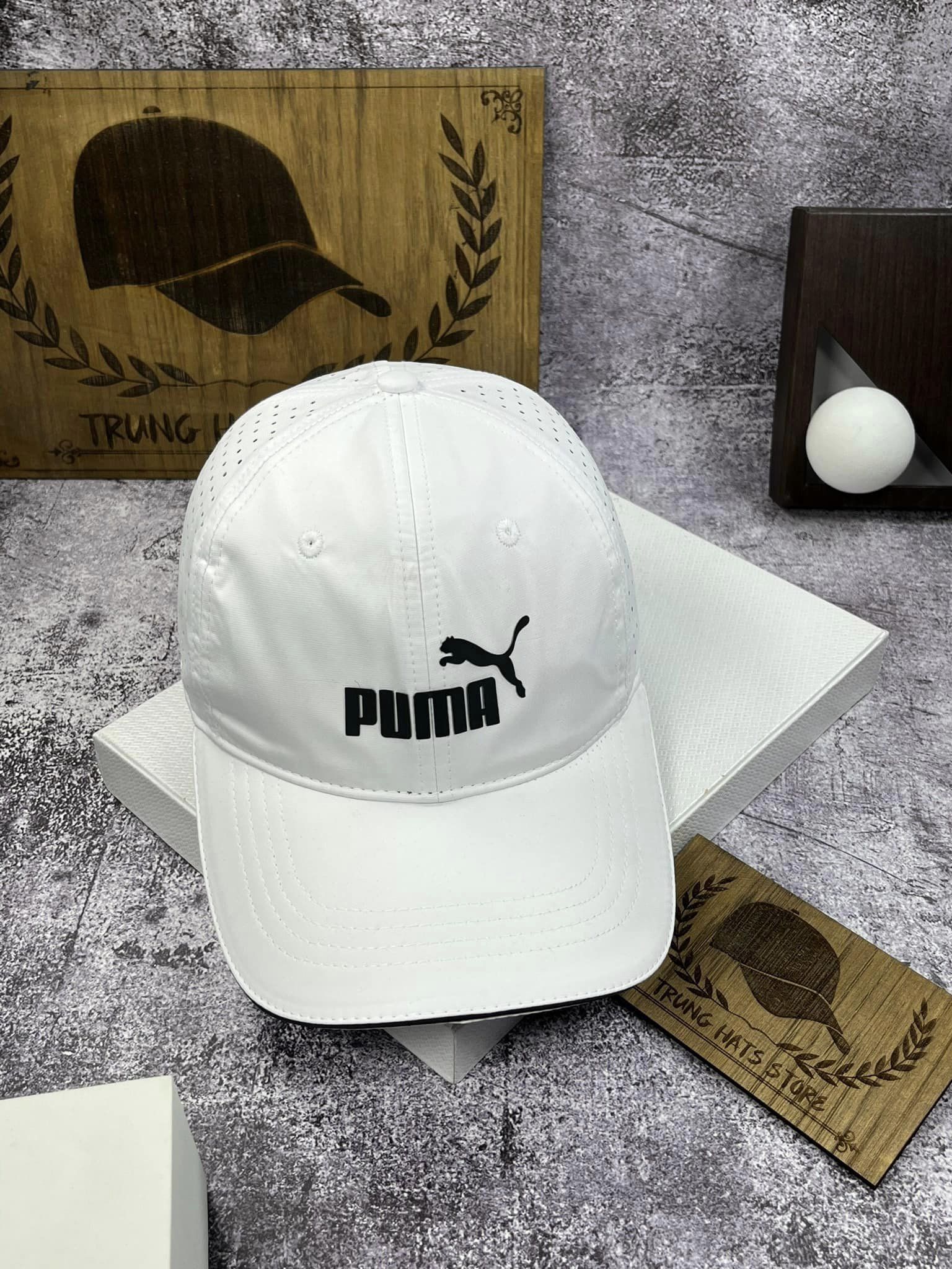 Nón kết, mũ lưỡi trai Pu.ma báo đen phối vải dù lỗ form chuẩn thời trang cao cấp