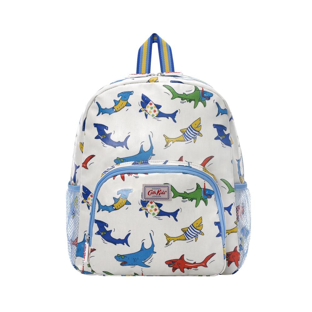 Cath Kidston - Balo trẻ em Large Backpack Summer Sharks - 1001693 - IVORY