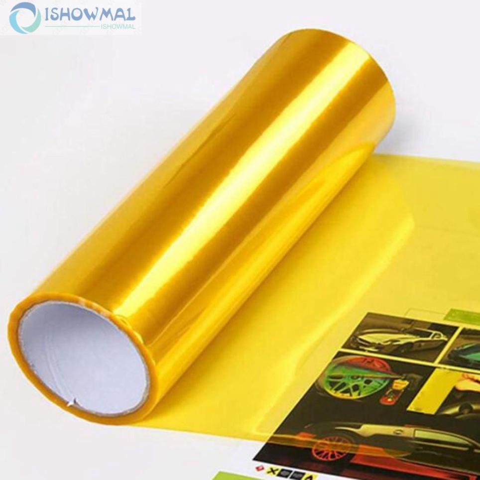 Phim Dán Đèn Pha Trang trí Ô tô làm mới Xe Hơi màu vàng xuyên sáng phá sương mù ban đêm cho đèn Led trắng, Bi Laser