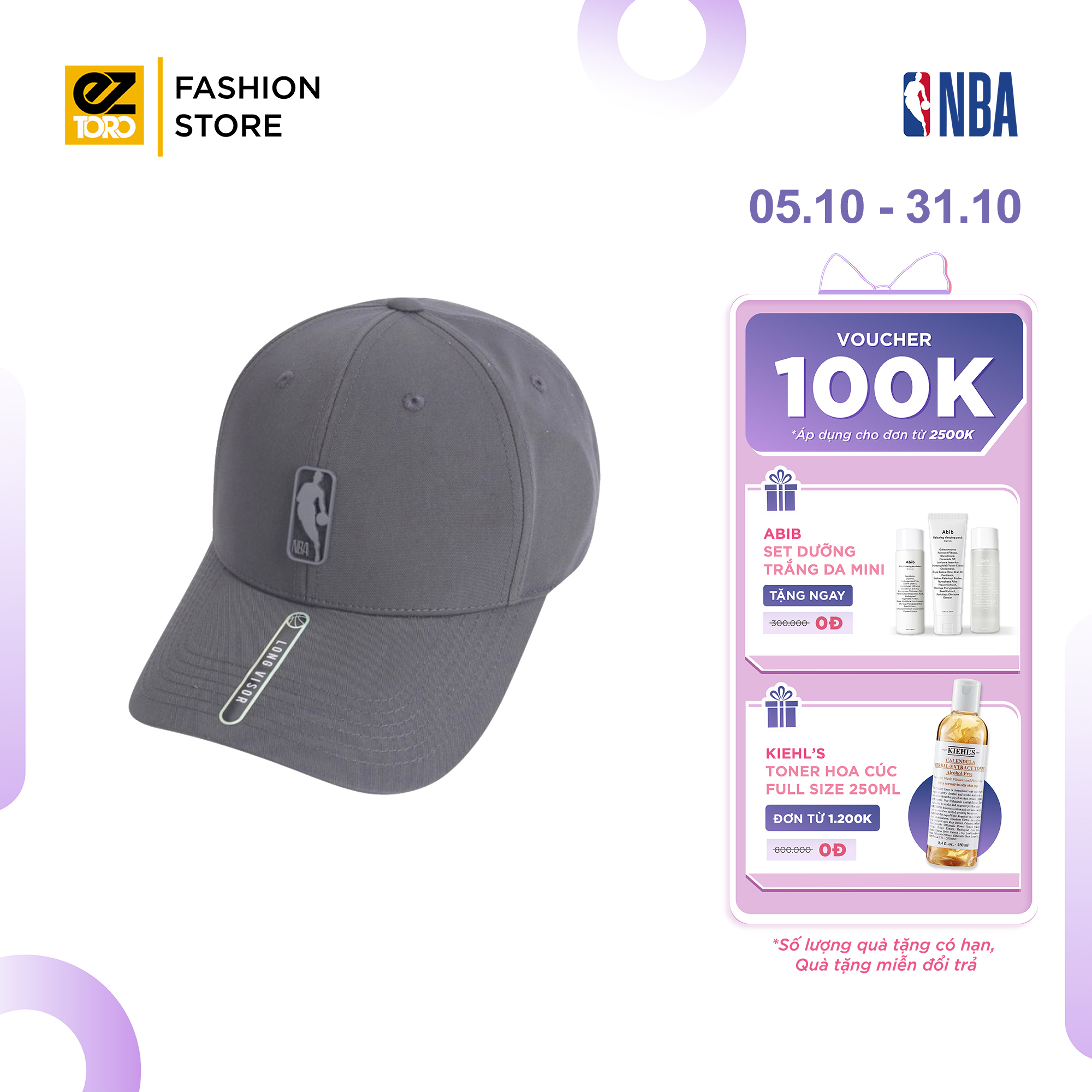 Mũ NBA Logoman Matte Metal HARD CURVED CAP-A - Nón lưỡi trai thời trang cho nam, nữ, unisex