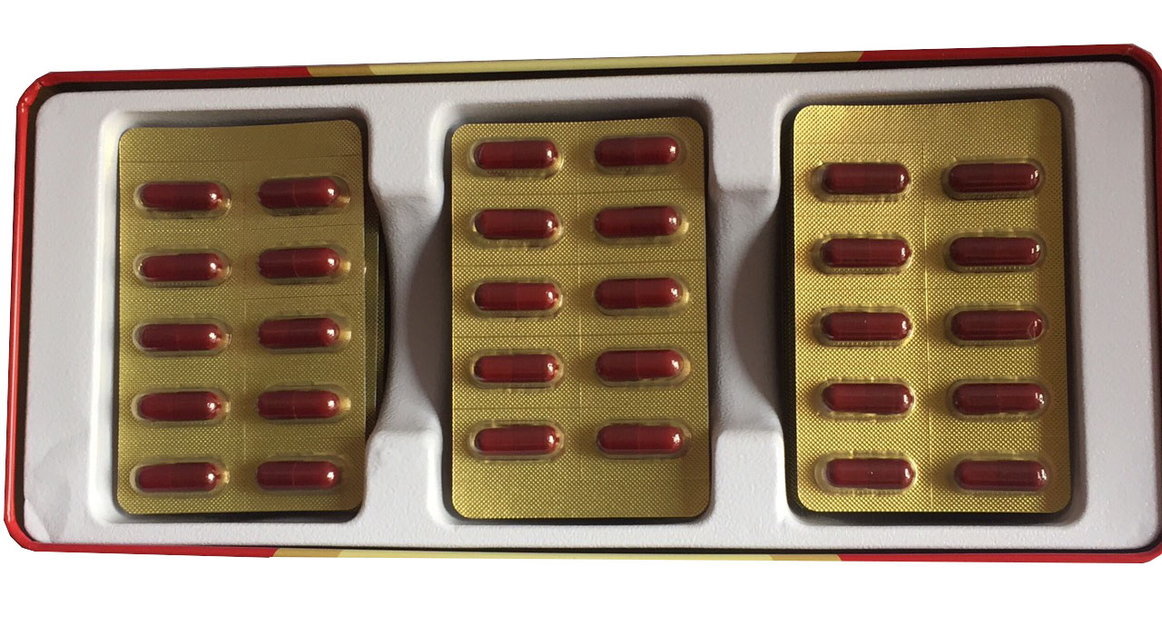 Viên Hồng Sâm Đông trùng nhung hươu linh chi Hàn Quốc 120 viên-Korean Red Ginseng Gold Capsule