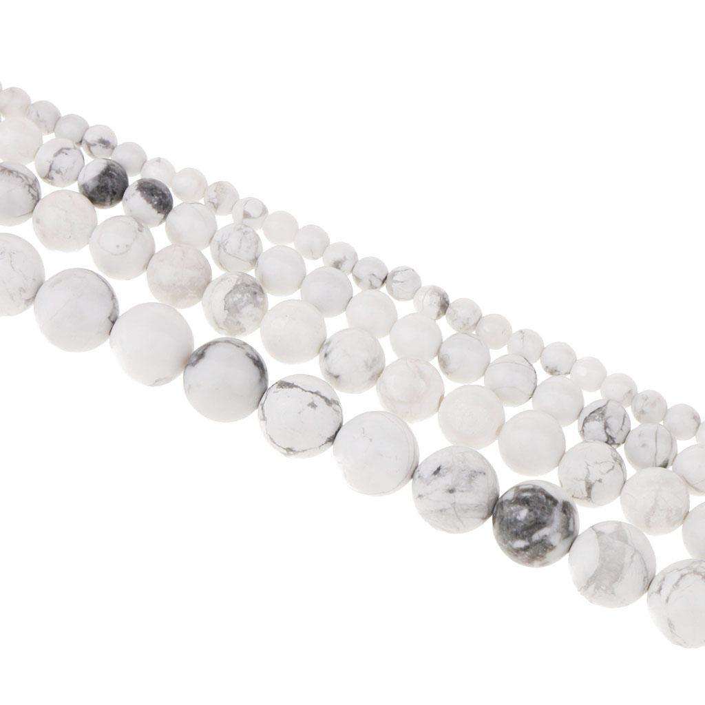 Natural White Gemstone Round Loose Beads for DIY Jewelry Making