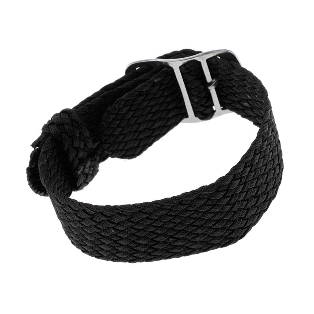 20mm Watch Band Braided Nylon Stainless Steel Buckle Replace