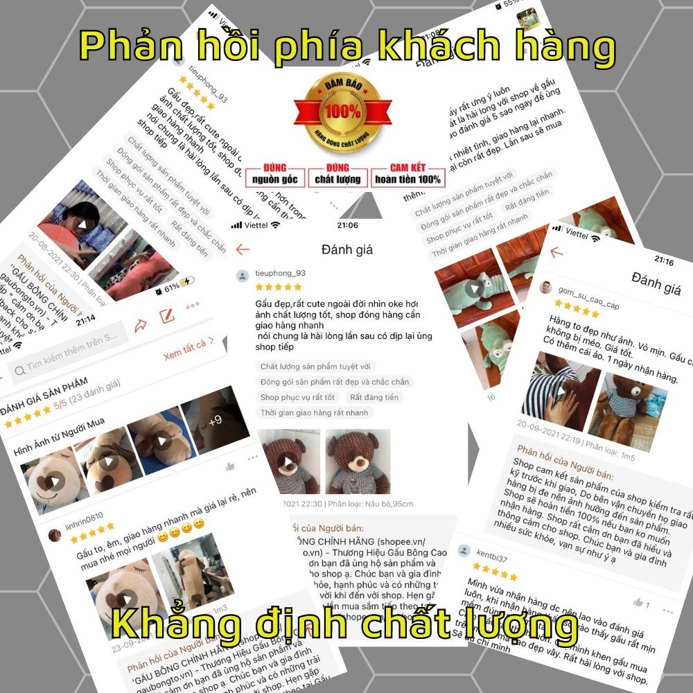 Gấu bông Teddy ̀ ̂́, gối ôm hình thú nhồi bông siêu to khổng lồ 1m8/1m5/1m3/1m1/95cm