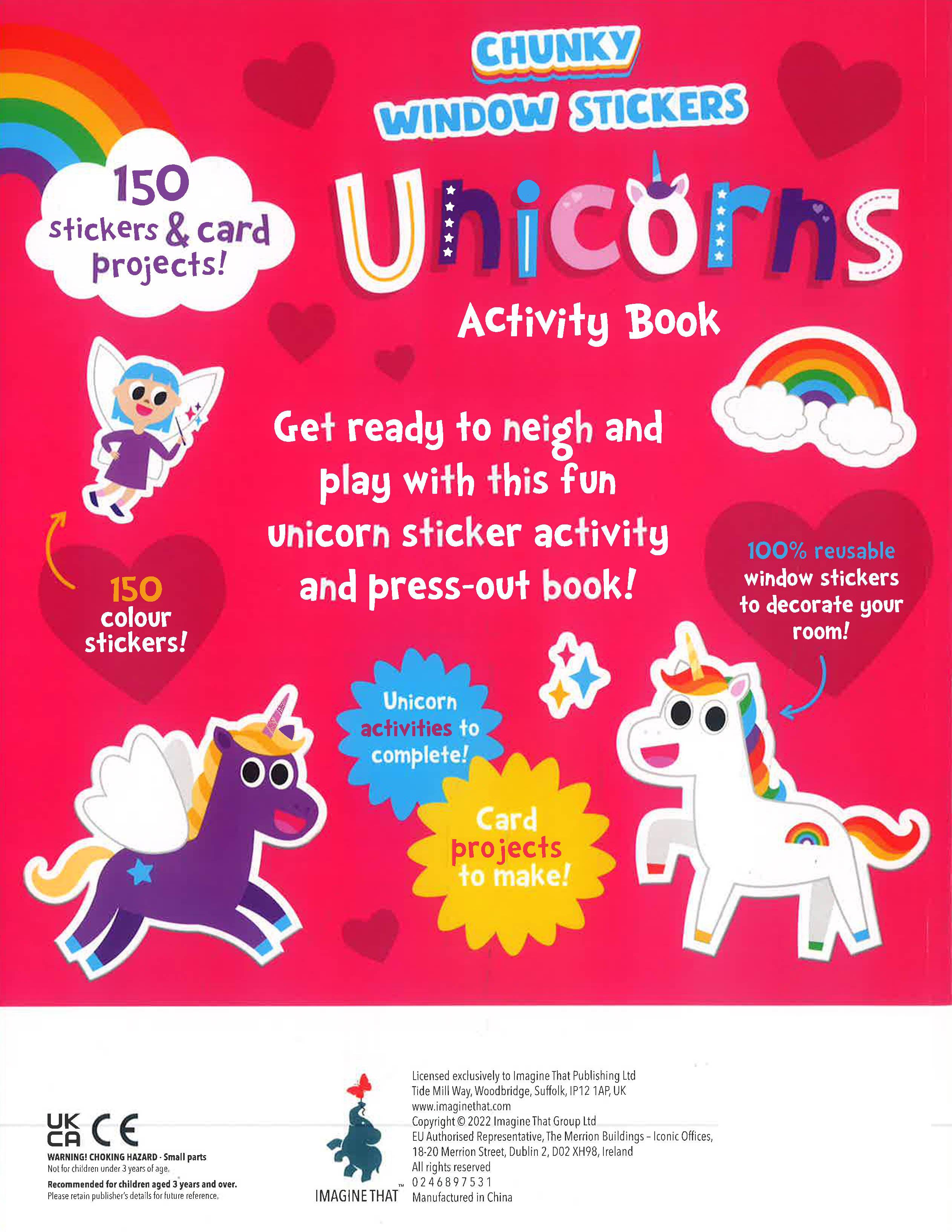 Sách ngoại văn: Chunky Window Stickers - Unicorns