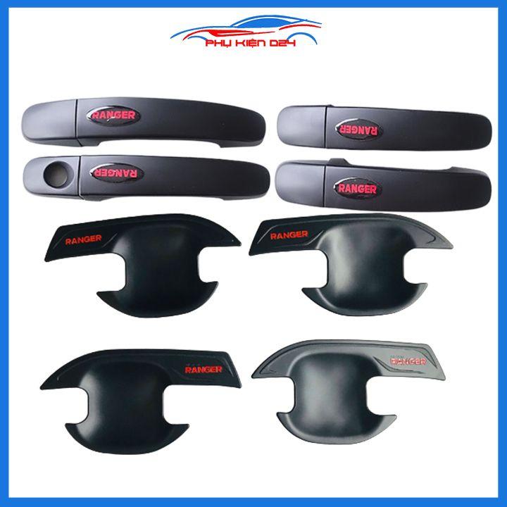 Ốp tay hõm Ranger 2016-2017-2018-2019-2020-2021 vân carbon/mạ crom/nhựa đen chống trầy bảo vệ cửa xe ô tô