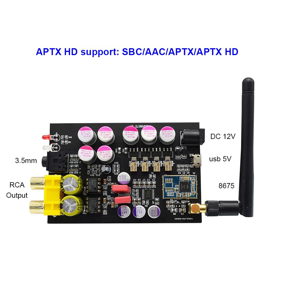 DLHiFi CSR8675 PCM5102A Bluetooth 5.0 ATPX HD 24BIT Bộ thu tín hiệu không dây I2S DAC board giải mã Hỗ trợ 24BIT