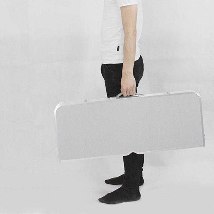 Bộ bàn ghế dã ngoại xếp gọn chất liệu nhôm 10kg, bàn 86x66 liền 4 ghế