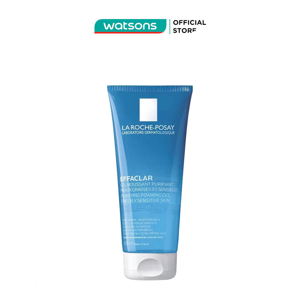 Gel Rửa Mặt Tạo Bọt La Roche-Posay Effaclar Cho Da Dầu Nhạy Cảm 200ml