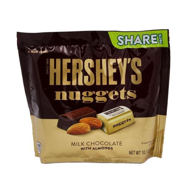 kẹo socola hershey's nuggets Milk/kisses/almond chocolate 289gr- Mỹ - Nuggets milk&amp;almonds