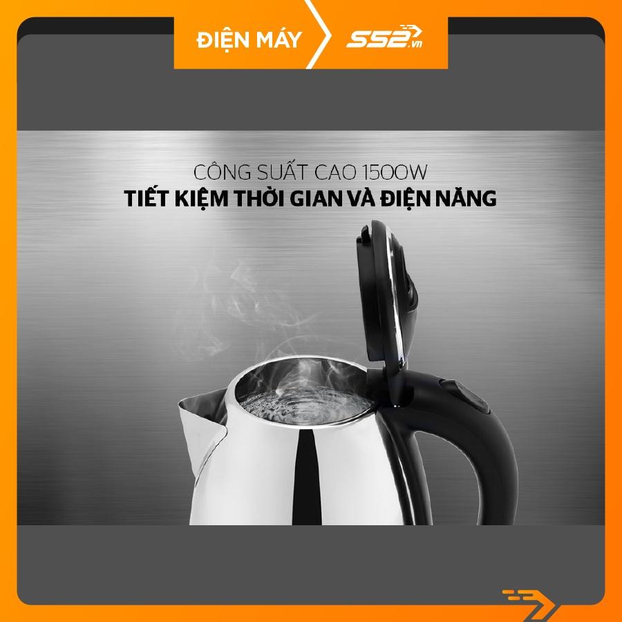 Ấm Siêu Tốc Inox, Bình Đun Siêu Tốc Inox SUNHOUSE HAPPY TIME HTD1055 / HTD1088 - Hàng Chính Hãng