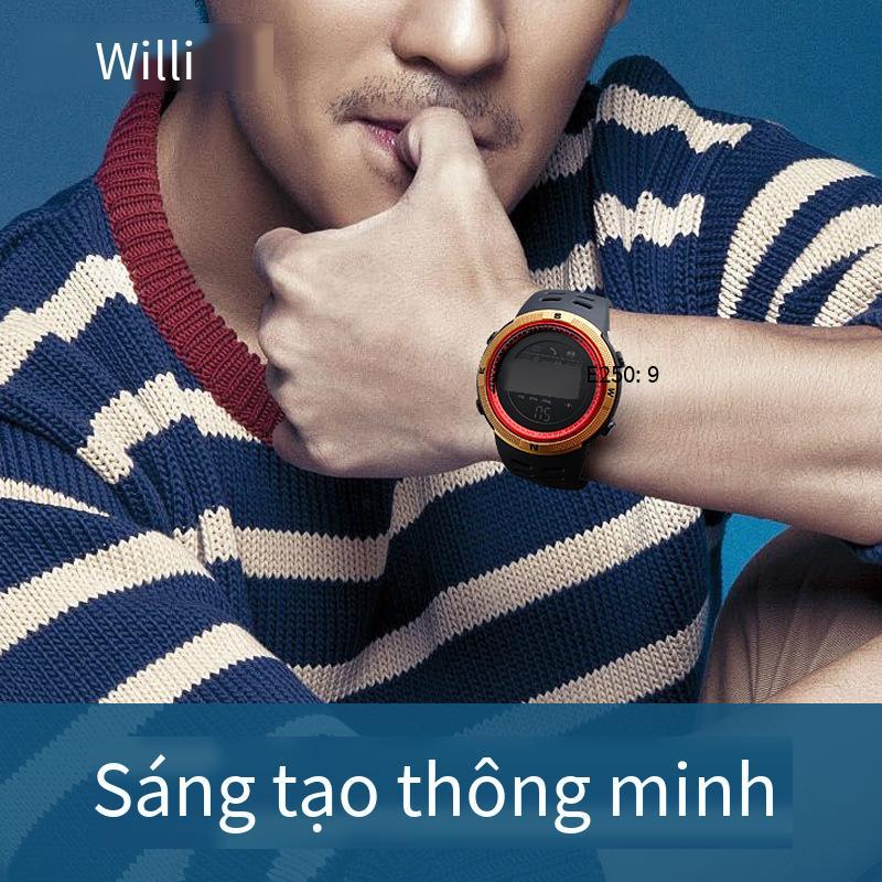 Khuyến mại thời điểm làm đẹp nam chống nước thể thao ngoài trời đồng hồ điện tử đo quãng đường đi calo đa chức năng nam sinh viên mặt lớn đồng hồ