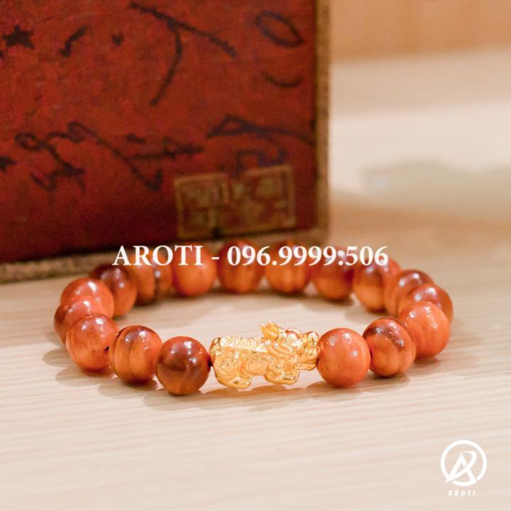 Vòng phong thủy - Vòng phong thủy nam nữ gỗ huyết long tỳ hưu tài lộc 10 mm V149-10 -SP 1