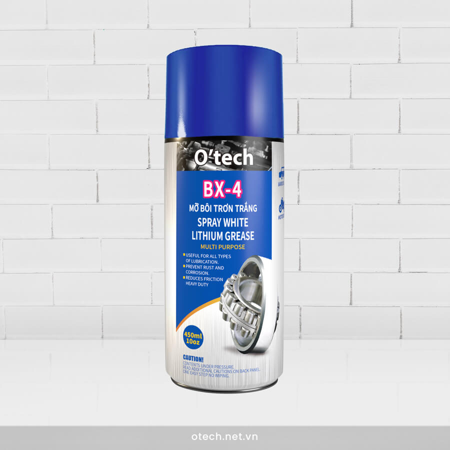 Bình xịt BX-4 Mỡ Bôi Trơn Trắng O’tech Lithium White Grease