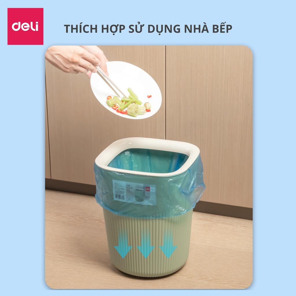 Thùng Rác Sọt Rác Nhựa Nguyên Sinh Deli - Hạn Chế Mùi Hôi Tiện Lợi Thông Minh Tiết Kiệm Không Gian Cho Văn Phòng Nhà Bếp - PG301 PG302