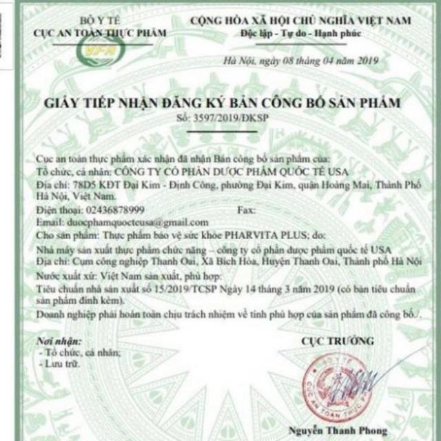 Pharvita Plus bồi bổ cơ thể, giảm mệt mỏi, tăng trí lực