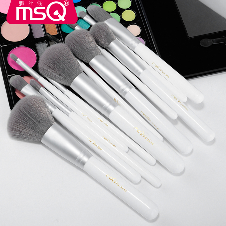 Bộ cọ trang điểm MSQ 12 cây với túi đựng MSQ 12pcs Charcoal Fibre Brushes Set