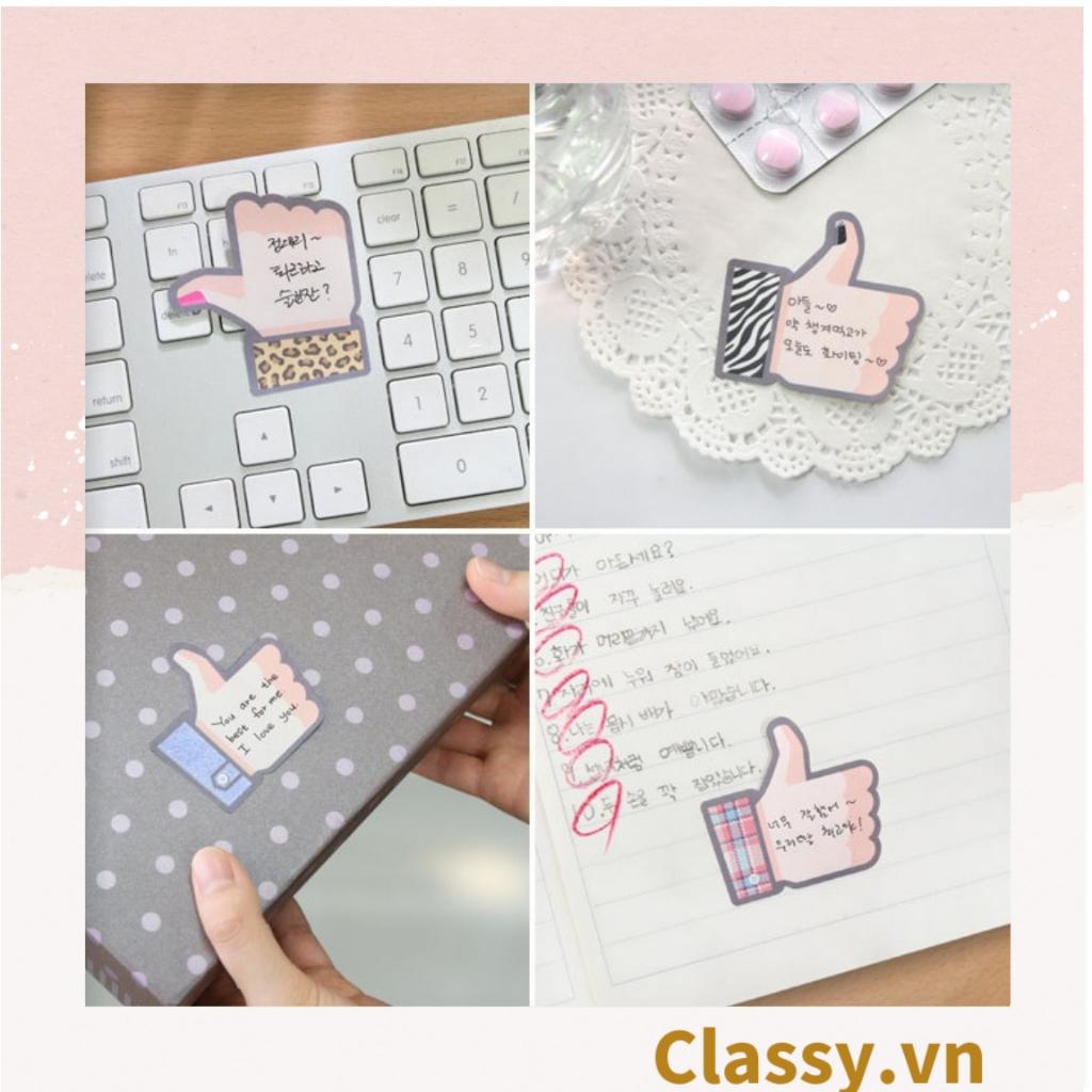 40 miếng Giấy note ghi nhớ Post-It, hình bàn tay LIKES dễ thương sáng tạo tiện dụng; kích thước 60 * 56mm PK620